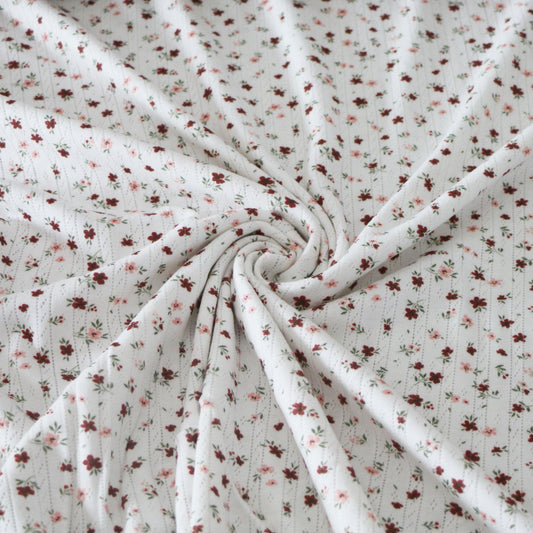 Pointelle Småblom 'Creme'