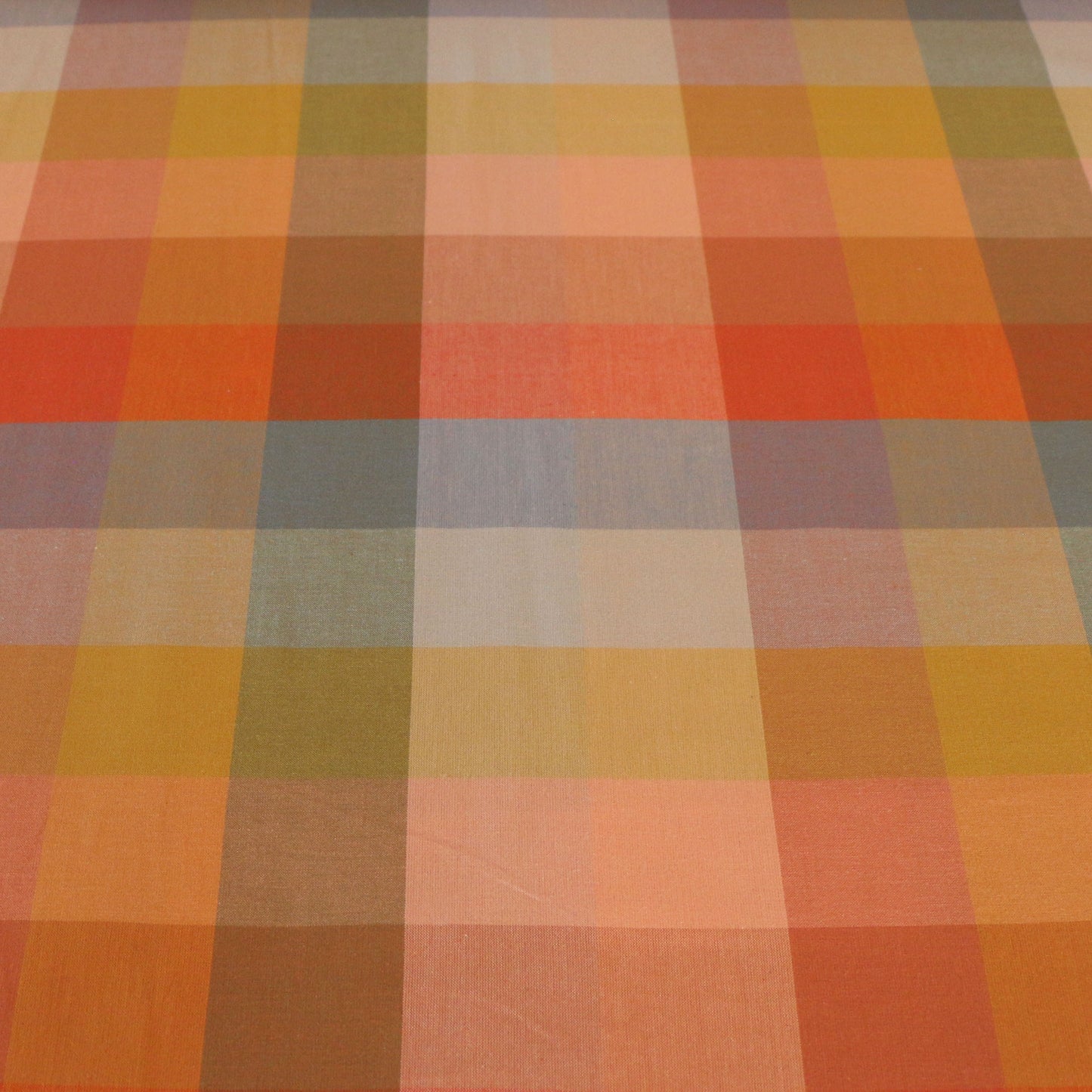 Woven Fabric Happy Checkers 'sunset'