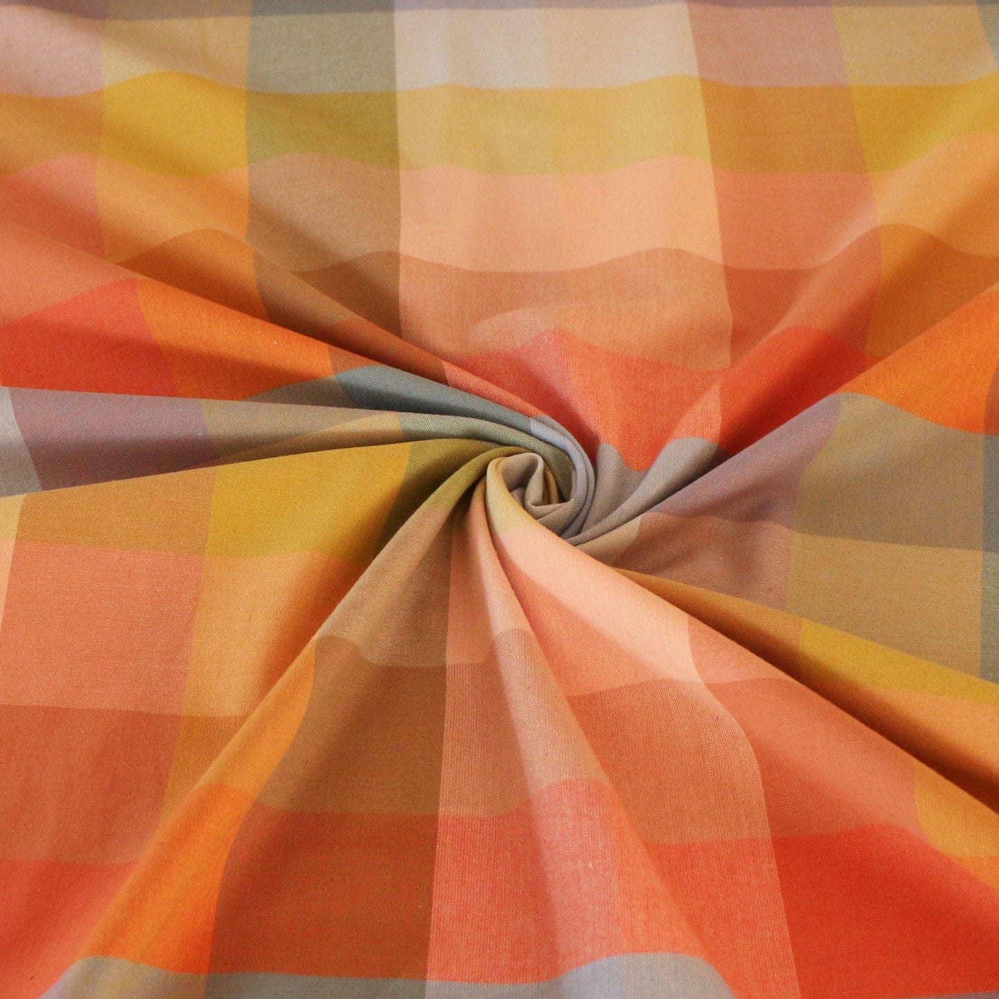 Woven Fabric Happy Checkers 'sunset'