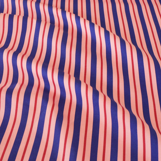 Vävd Canvas Randuig 'Pink & Cobalt'
