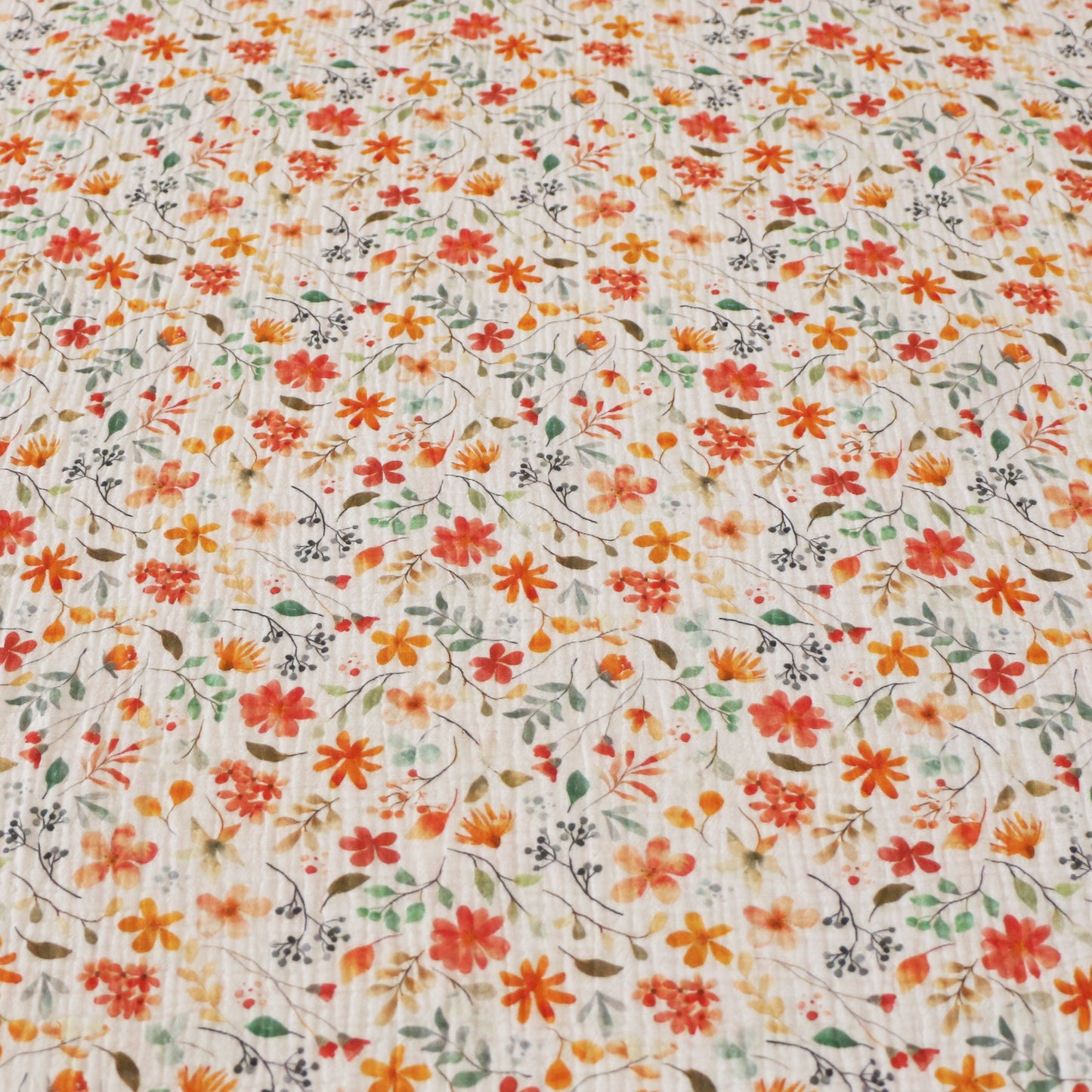 Muslin Aquarell Blommor 'White'