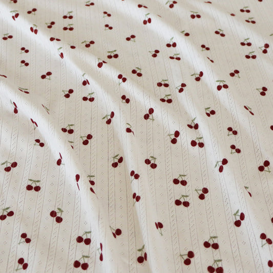 Pointelle Jersey Kirsche 'Creme'