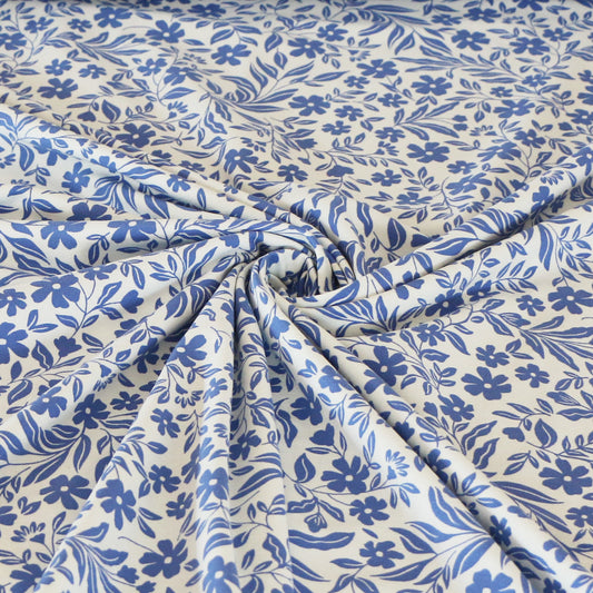 Trikå Floral Blue 'White'