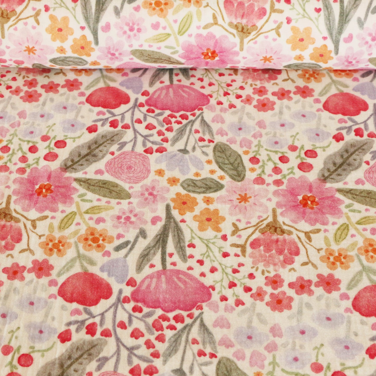 Muslin Aquarell Rosa 'White'