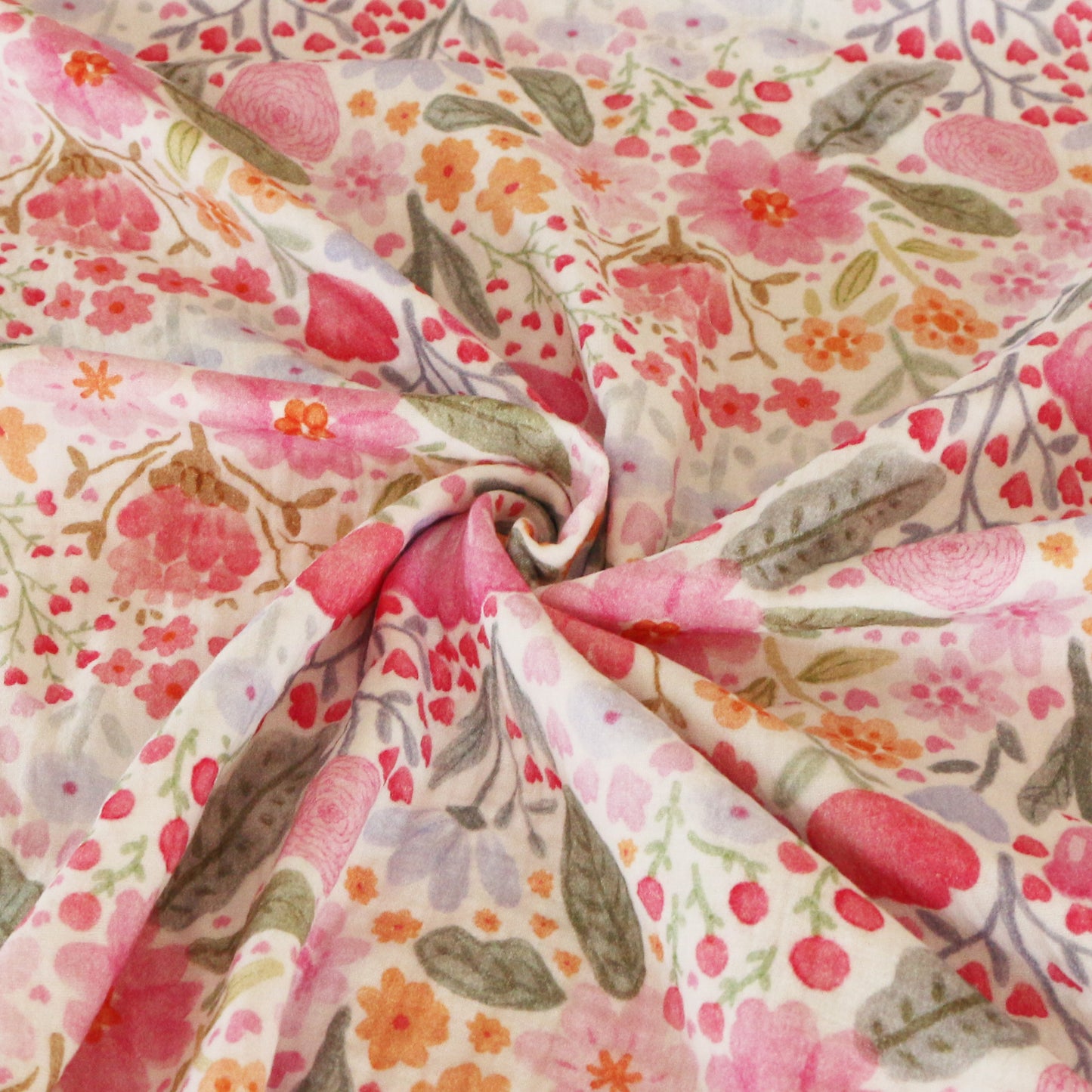 Muslin Aquarell Rosa 'White'