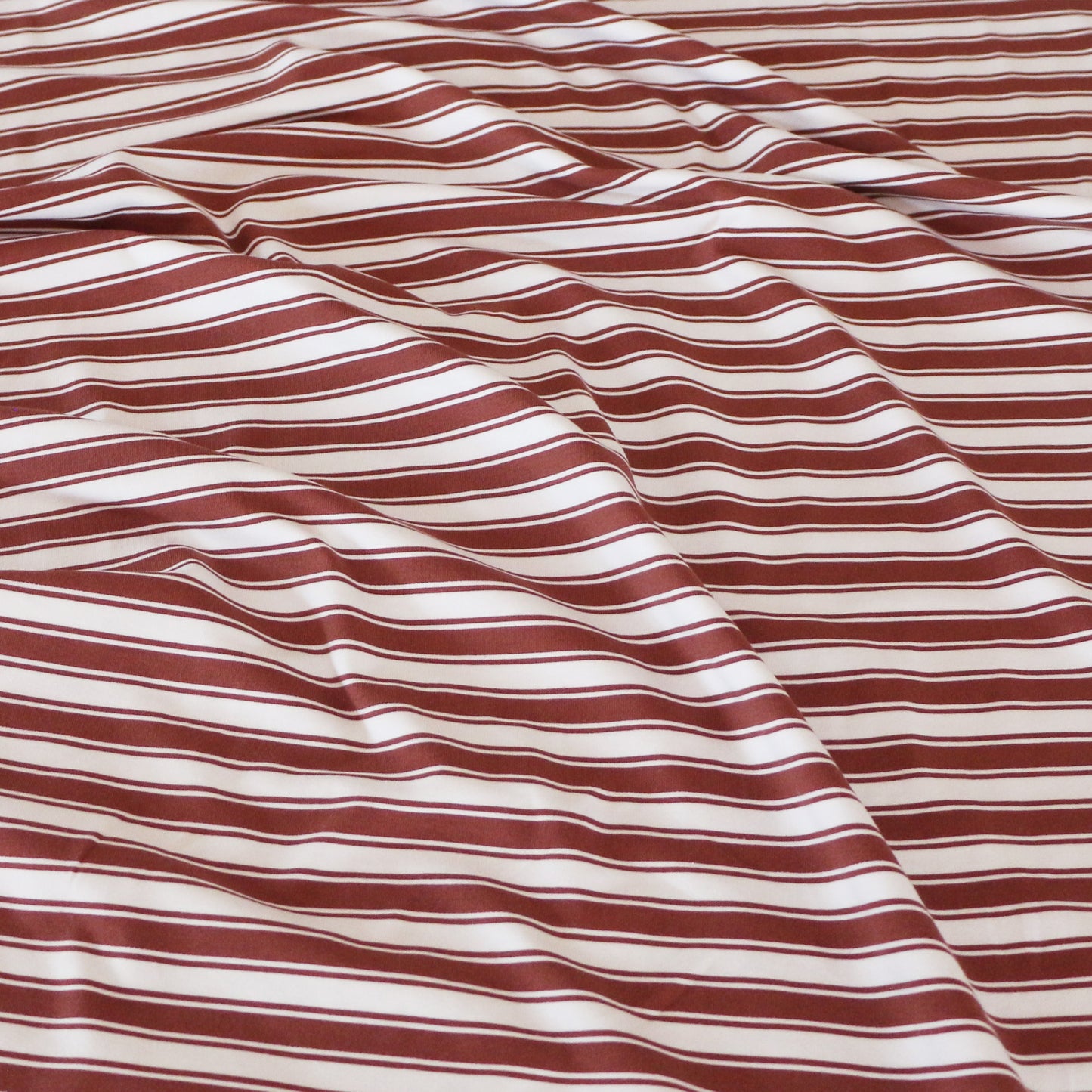 Gestreifter Jersey Retro 'Red Brown'