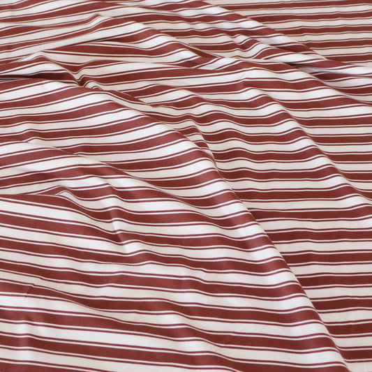 Striped Jersey Retro 'Red Brown'