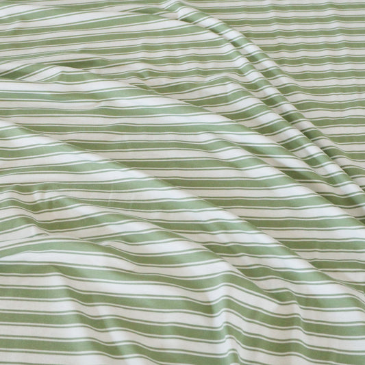 Striped Jersey Retro 'Light Green'