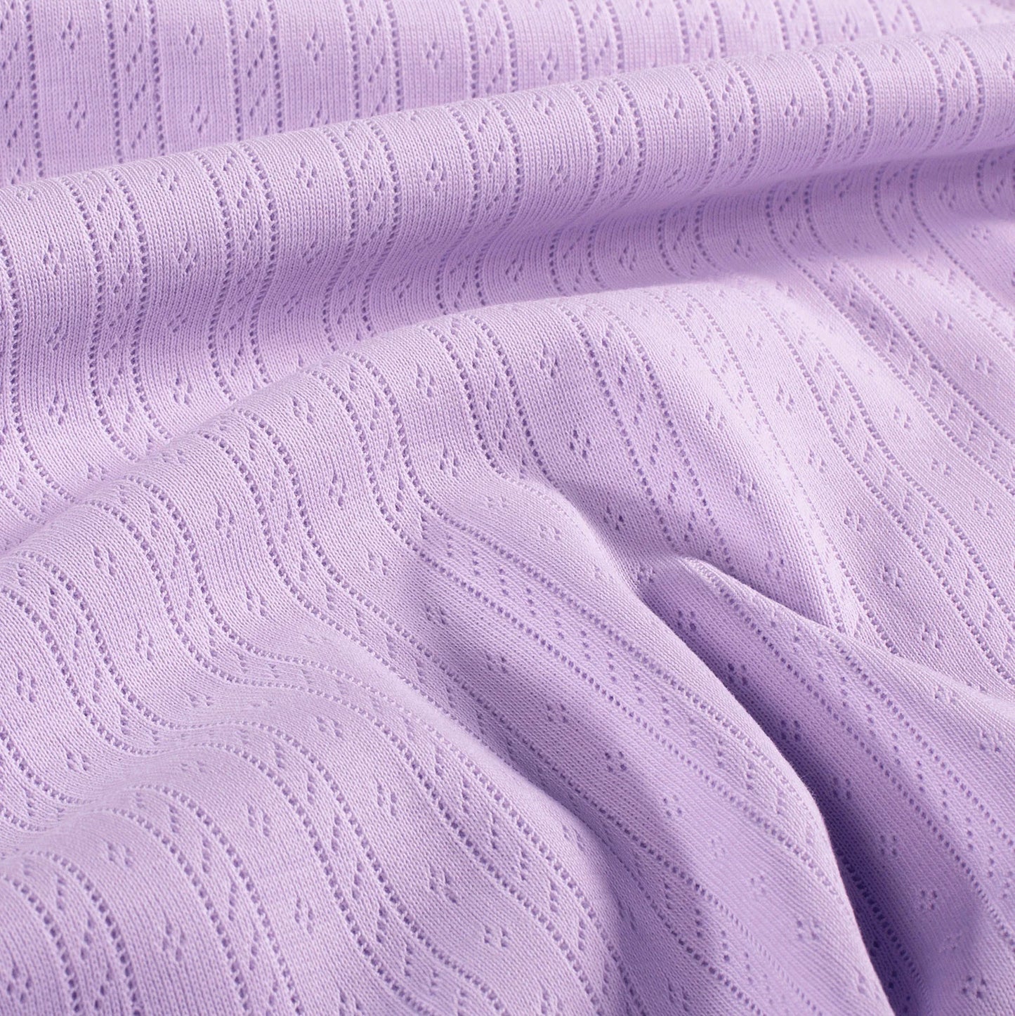 Pointelle Jersey Gestreift  'Lila'